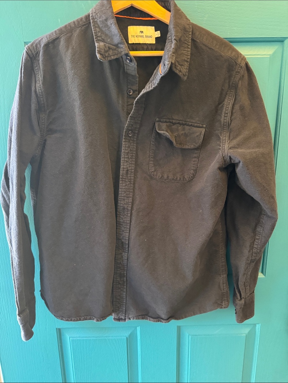The Normal Brand Men's Lightweight Shirt Jacket in Dark Gray